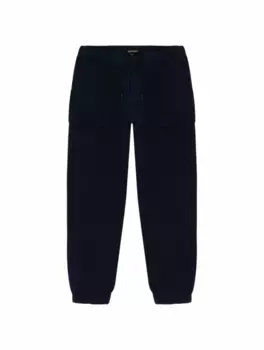 Хлопковые джоггеры с логотипом EMPORIO ARMANI, тёмно-синий