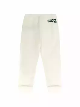 Хлопковые джоггеры с логотипом Gucci, белый