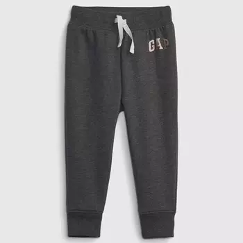 Хлопковые джоггеры с логотипом и шнурком Gap, серый