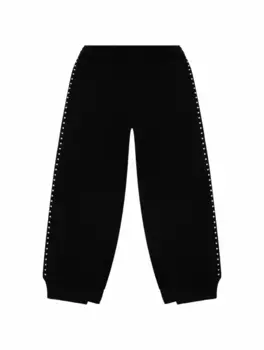 Хлопковые джоггеры с логотипом MM6 MAISON MARGIELA, черный