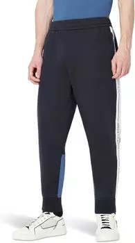 Хлопковые джоггеры с логотипом на боковых вставках Armani Exchange, цвет Navy/True Navy