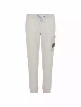 Хлопковые джоггеры с логотипом Stone Island, серый