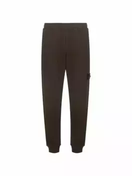 Хлопковые джоггеры с логотипом Stone Island, серый