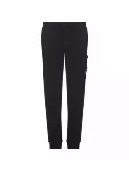 Хлопковые джоггеры с логотипом Stone Island, тёмно-синий