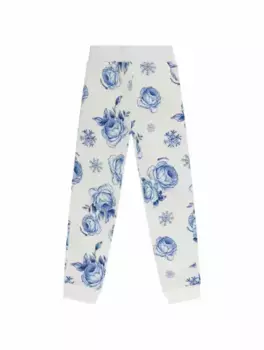 Хлопковые джоггеры с принтом Monnalisa, мультиколор