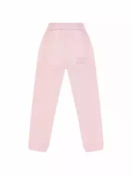 Хлопковые джоггеры со стразами Monnalisa, розовый