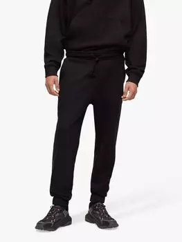 Хлопковые джоггеры свободного кроя HUGO Dchard, черные