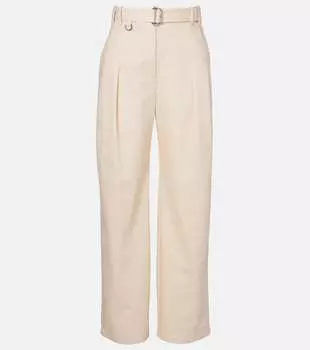 Хлопковые габардиновые зауженные брюки Burberry, Lunar