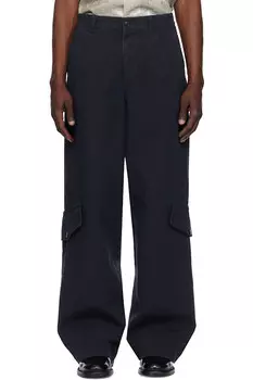 Хлопковые карго-брюки Dries Van Noten, синий