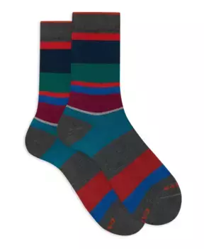 Хлопковые кашемировые носки в разноцветную полоску Gallo, мультиколор