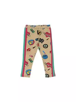 Хлопковые колготки с принтом для девочек с эластичной резинкой на талии Panço