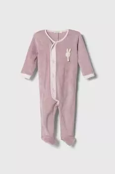 Хлопковые комбинезоны для новорожденных United Colors of Benetton, фиолетовый