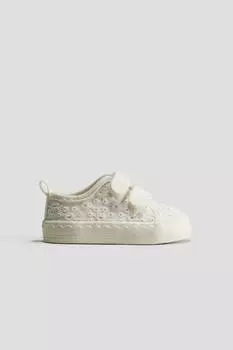 Хлопковые кроссовки H&M, бежевый
