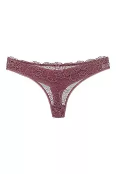 Хлопковые кружевные передние двухслойные бесшовные женские трусики-стринги HNX, сушеная роза
