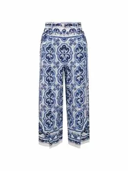 Хлопковые кюлоты с принтом Majolica Dolce&Gabbana