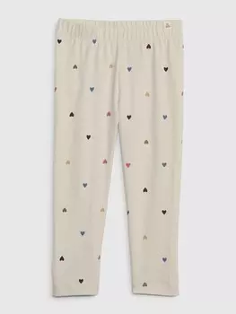 Хлопковые леггинсы Gap, бежевый
