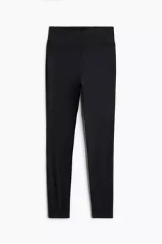 Хлопковые леггинсы H&M, черный