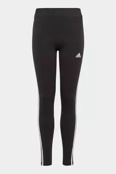 Хлопковые леггинсы с 3 полосками Essentials adidas, черный