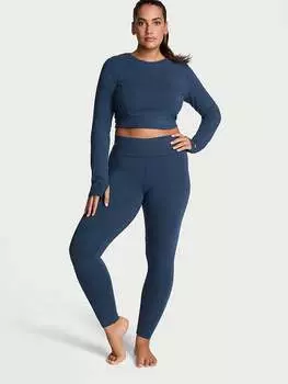 Хлопковые леггинсы с отворотом Vsx, синий