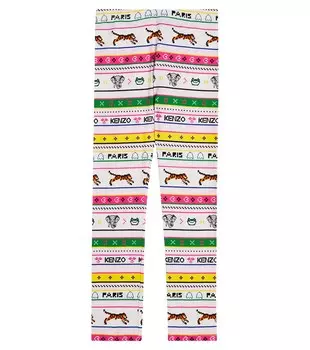 Хлопковые леггинсы с принтом Kenzo, разноцветный