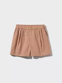 Хлопковые легкие шорты короткие Uniqlo, цвет 34 коричневый
