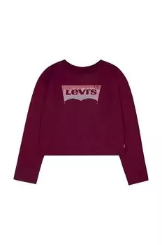 Хлопковые лонгсливы Levi's для детей., красный