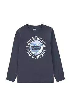 Хлопковые лонгсливы Levi's для детей., серый