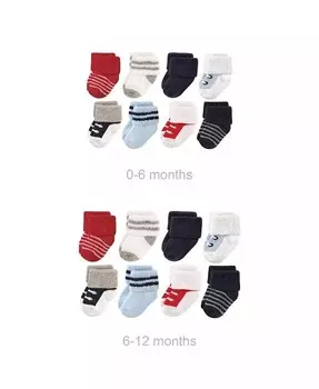 Хлопковые махровые носки Baby Boys Grow with Me, темно-красная полоска, 0–6 и 6–12 месяцев Luvable Friends, красный