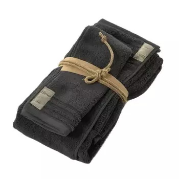 Хлопковые махровые полотенца - Coccola Fazzini, цвет Nero