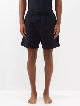 Хлопковые махровые шорты с кулиской на талии CDLP, черный