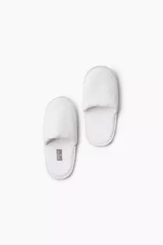 Хлопковые махровые тапочки Textura, белый