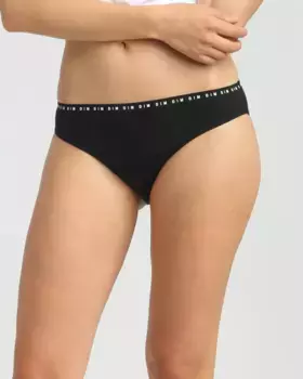 Хлопковые менструальные трусики Protect со средней текучестью, которые можно стирать Dim, черный