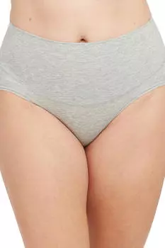 Хлопковые моделирующие трусики Spanx, серый