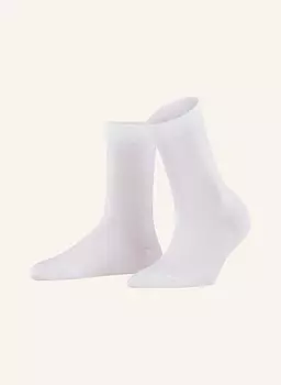 Хлопковые носки на ощупь Falke, белый