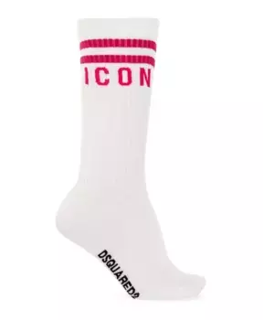 Хлопковые носки с логотипом Dsquared2, белый