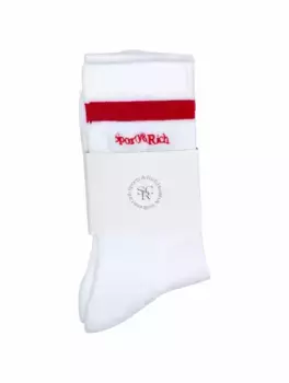 Хлопковые носки с логотипом Sporty&Rich, белый