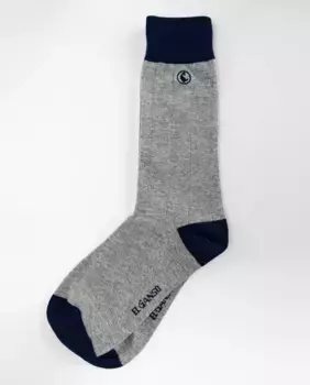 Хлопковые носки унисекс однотонного серого цвета El Ganso, темно-серый