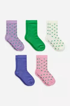 Хлопковые носки, упаковка 5 шт. Arket, мультиколор
