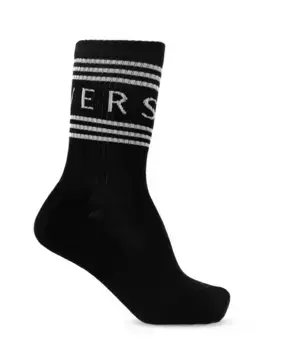 Хлопковые носки Versace, черный