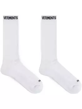 Хлопковые носки VETEMENTS, белый