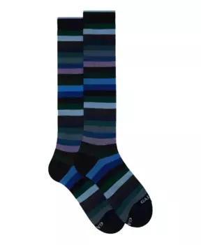 Хлопковые носки в голубую полоску Gallo, мультиколор