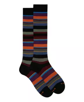 Хлопковые носки в разноцветную полоску Gallo, мультиколор