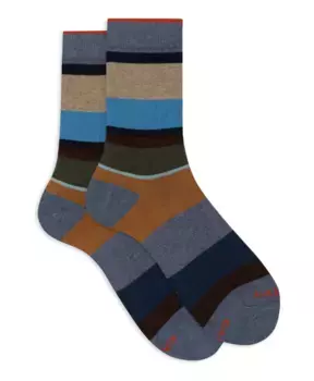 Хлопковые носки в разноцветную полоску Gallo, мультиколор