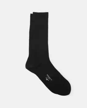 Хлопковые носки в рубчик Hackett, черный