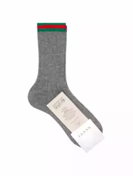 Хлопковые носки Web Gucci, серый