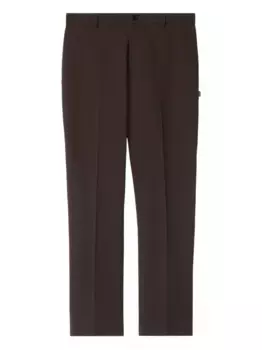 Хлопковые обычные брюки BURBERRY, коричневый