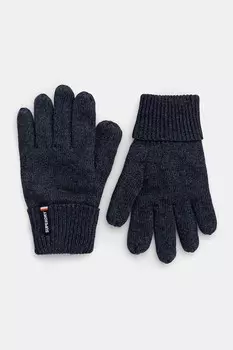 Хлопковые перчатки Superdry, темно-синий