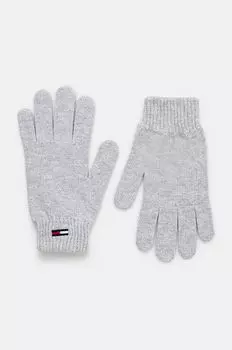 Хлопковые перчатки Tommy Jeans, серый