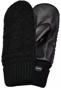 Хлопковые перчатки URBAN CLASSICS " Urban Classics Unisex Sherpa Synthetic Leather Gloves", черный