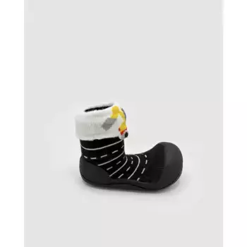 Хлопковые пинетки для мальчика с черным двусторонним краем Attipas